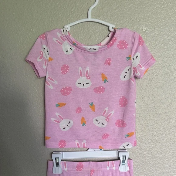 Charming Pink Bunny Pajama Set for Kids - Picture 2 of 5